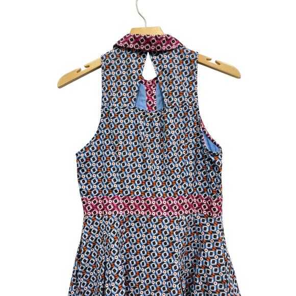 Maeve by Anthropologie Geometric Print Button Front Sleeveless A-Line Dress sz 6 - Picture 5 of 6